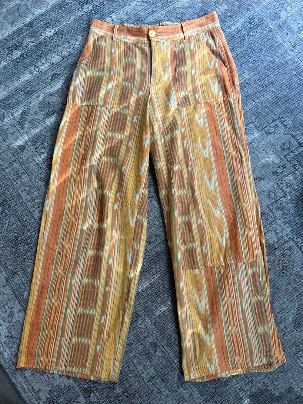 BDG Rae Linen Blend Carpenter Cargo Pants Size 6